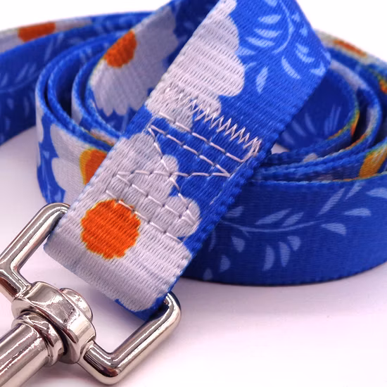 Harnais pour animaux de compagnie en polyester de couleur fleur, collier pour chien, laisse et produits en plomb provenant d'approvisionnement pour animaux de compagnie